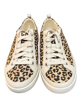 Vionic Winny Leopard Raffia Platform Sneakers | Women’s 7.5 Wide | Like New